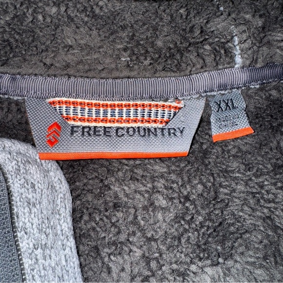 Free Country Men’s XXL Gray Hooded Jacket With Fleece Lining - Picture 4 of 6